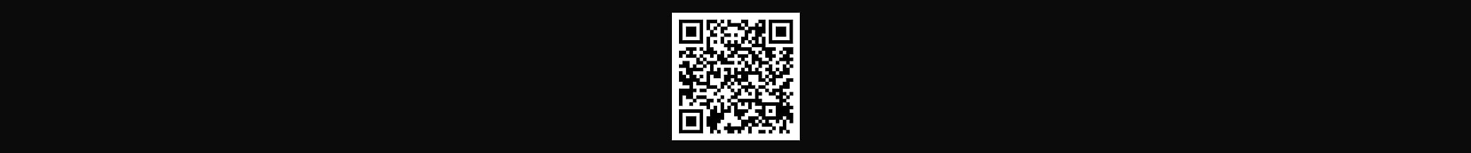 Czarno-biały kod QR na środku na jednolitym jasnopomarańczowym tle. Pobierz naszą aplikację.