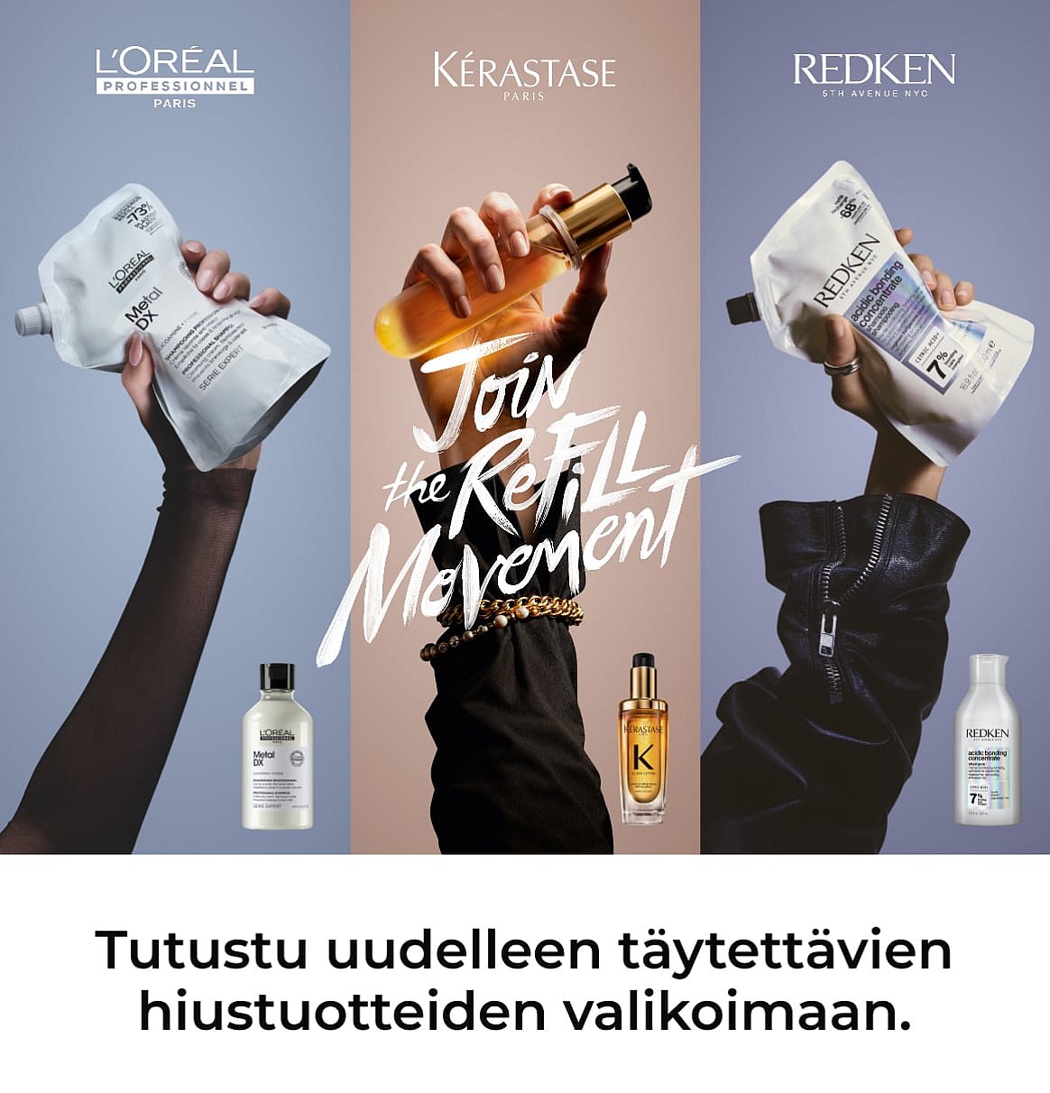 Kolme keltaista Biotherm-aurinkovoidepulloa valkoisilla kivillä. Teksti: "Suojaudu tänä kesänä SPF-suojalla. Shoppaa SPF."