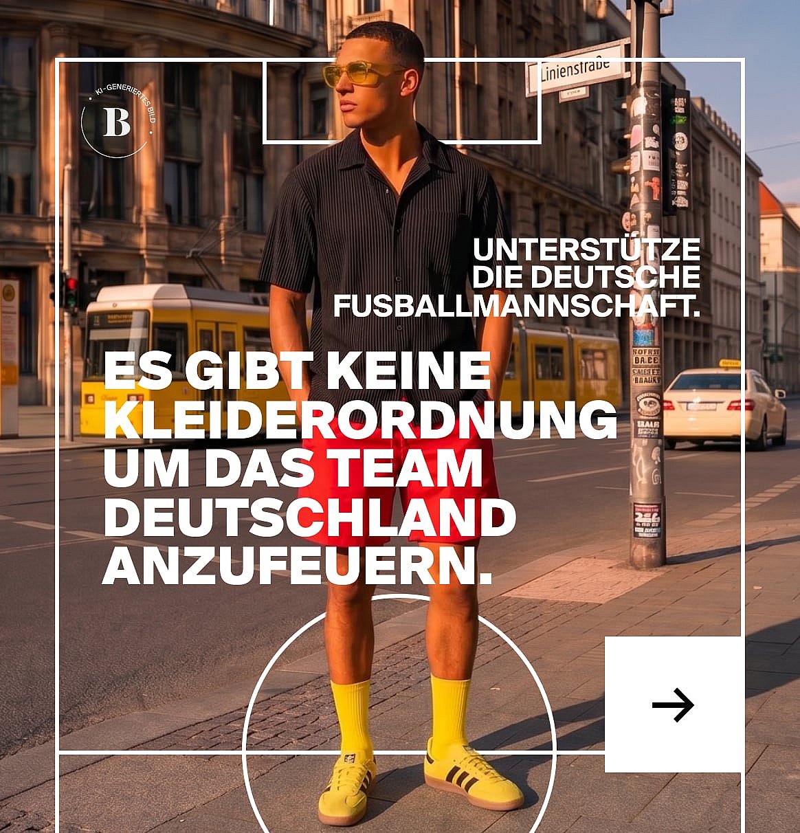Person in gestreiftem Hemd und hellen Shorts steht im Gras mit weißem Stoff.
Bis zu 40% Rabatt auf Shorts.
