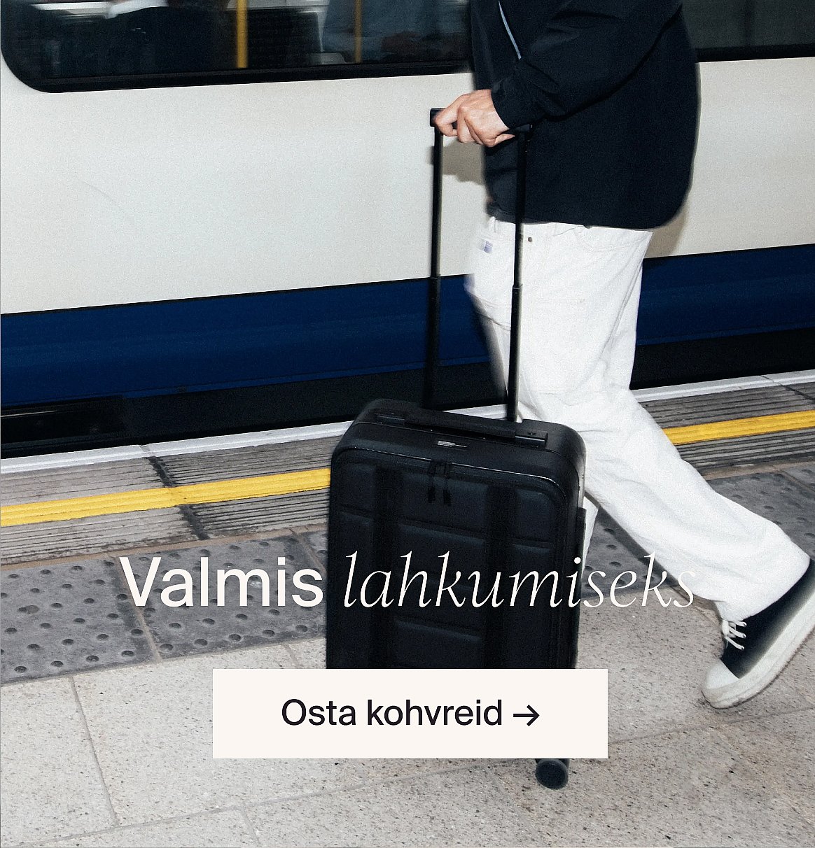 Mees helebeežis ülikonnas ja sinises särgis metsalagendikul, rohelusega laua juures.