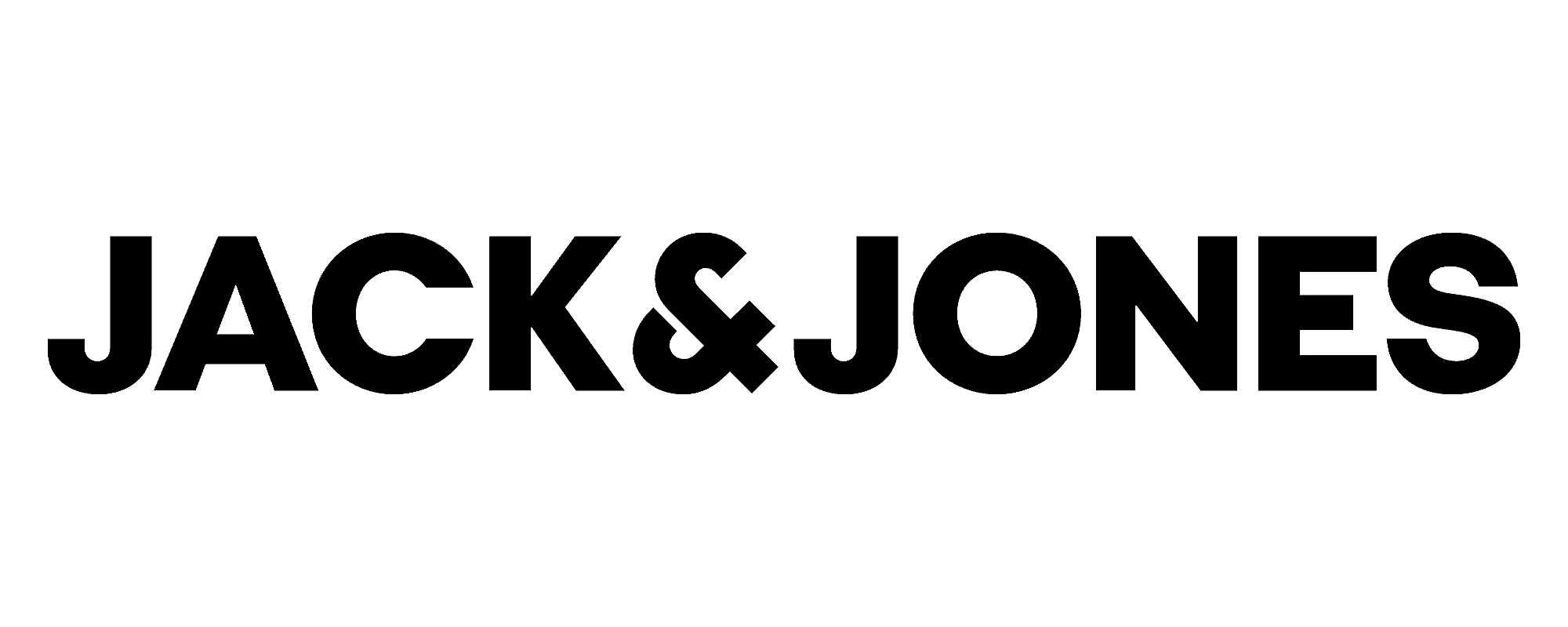 Black "JACK & JONES" logo in bold, sans-serif font on a white background.