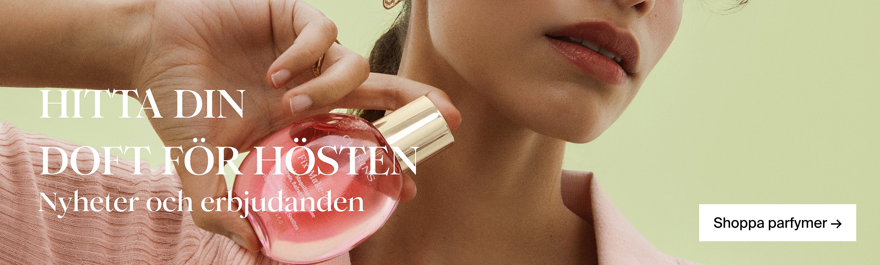 En hand håller i en burk med ECOOKING Night Cream. Text: ”Återfukta huden efter sommaren.” Knapp: ”Handla hudvård →”