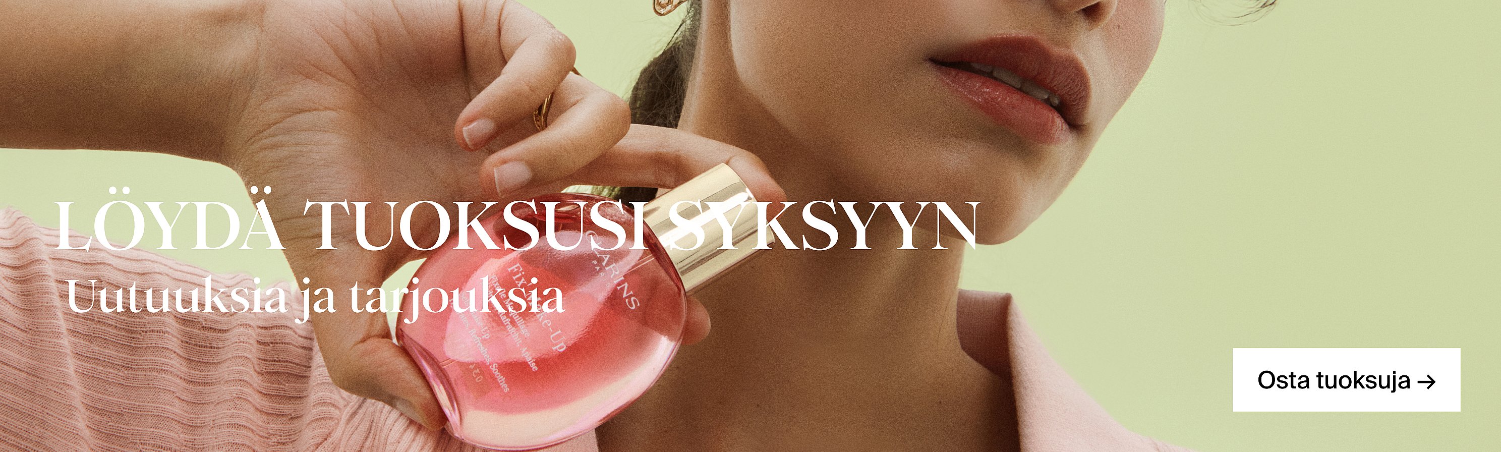 Teksti: ”Kosteuta ihoa kesän jälkeen.” Painike: ”Osta ihonhoitotuotteita →”.