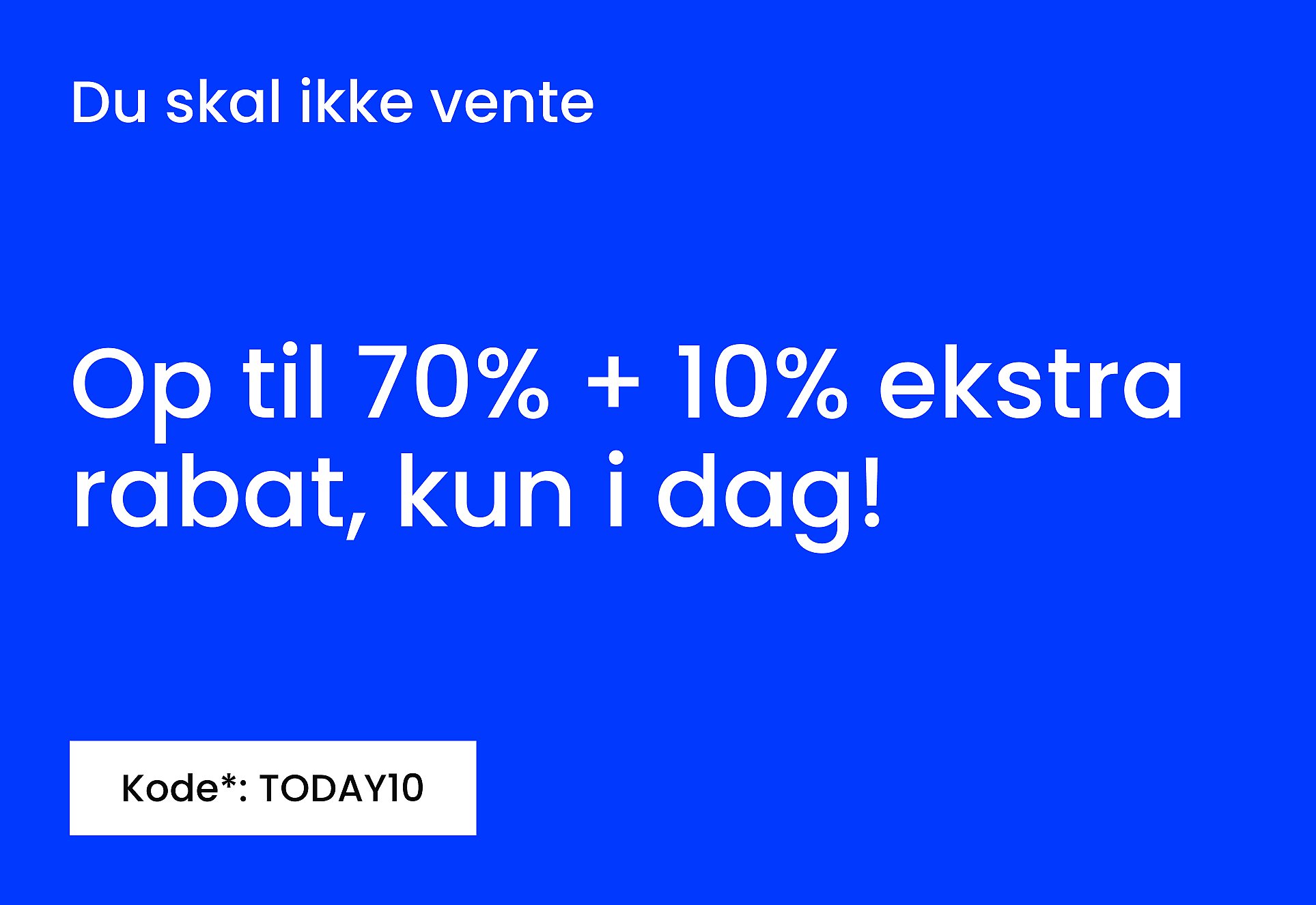 En blond person i grå jakke, der holder en gul drejetelefon op til øret og bærer ringbind. Blå baggrund. Op til 80% rabat.*